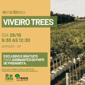 Visita viveiro Trees - dia 28 de outubro de 9:30 às 12:30